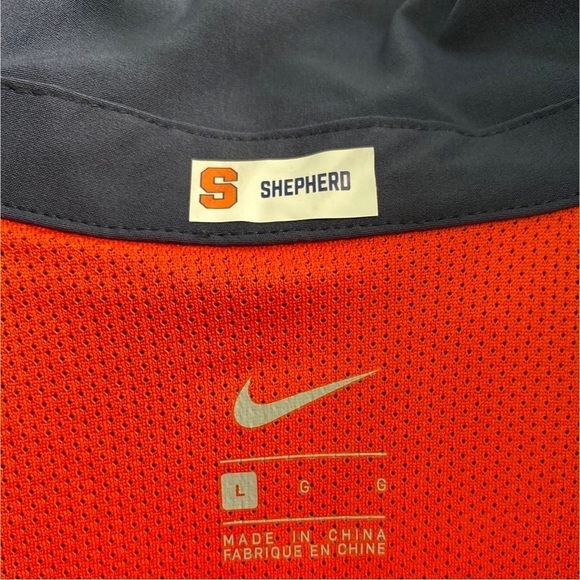 Nike Syracuse Orange Official Team On Field Men’s Blue Full Zip Jacket Large - Picture 4 of 6